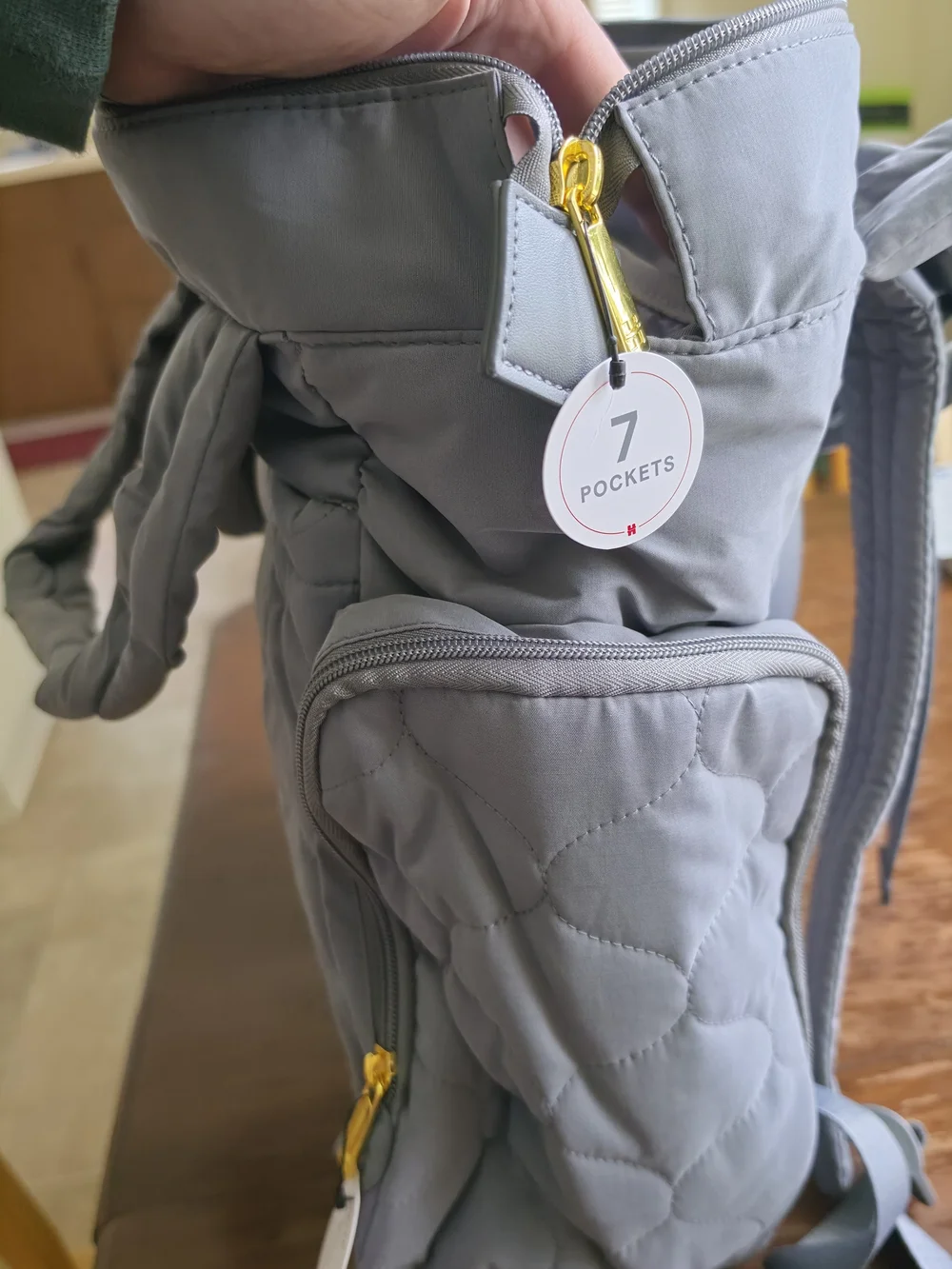 Huggies Cozy Hug Pack Quilted Diaper Bag - Light Gray